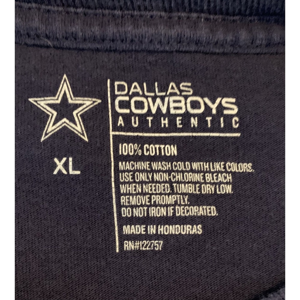 Zeke Elliott Dallas Cowboys Authentic Men's XL Blue Graphic Logo Tee Shirt NFL - Picture 3 of 7
